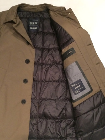 HERNO (ヘルノ)　 Herno Laminar Stand Fall Collar Coat with Down　GORE-TEX  ステンカラーコート ( ダウン フェザー)