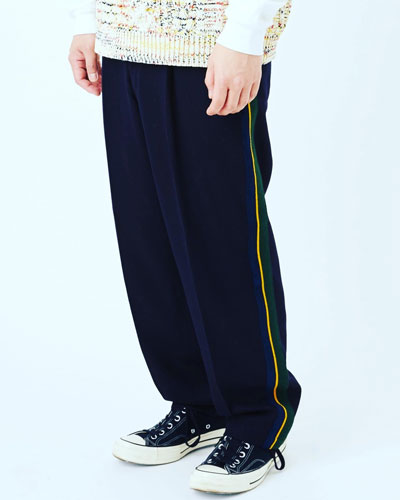 COOHEM (コーヘン) 20-204-012 KNIT SIDELINE PANTS　*NAVY *CAMEL / ニットサイドラインパンツ  *ネイビー *キャメル