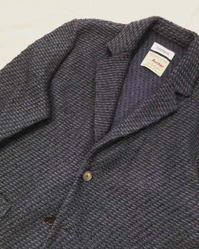 COOHEM (コーヘン) 13-222-017 SPRING TWILL TWEED JACKET / ツイルツイード ニットジャケット