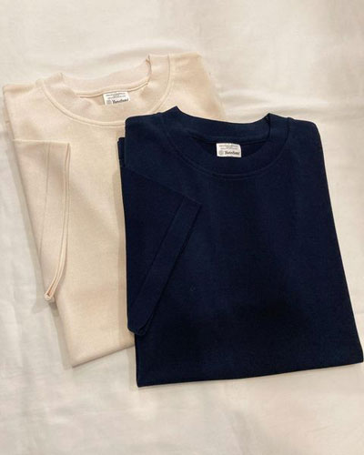Yonetomi NEW BASIC (ヨネトミ/米冨繊維) SILK KNIT TEE Yonetomi NEW BASIC (ヨネトミ/米冨繊維) SILK KNIT TEE