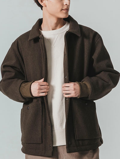 Jackman (ジャックマン) JM8590 Melton Award Jacket メルトン