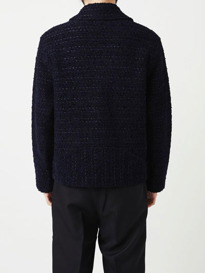 新品　COOHEM　コーヘン　ソリッドツイードジャケット　M　ブラック COOHEM (コーヘン) 13-254-014 BASIC TWEED VELVET Rider's JACKET