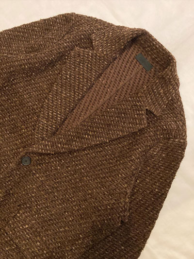 COOHEM (コーヘン) 13-254-013 BASIC TWEED VELVET JACKET ツイード